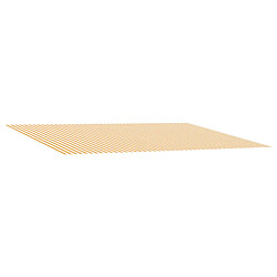 vidaXL Toile de rechange pour auvent Jaune et blanc 300 x 200 cm