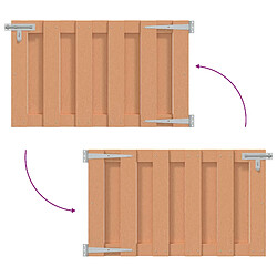Acheter vidaXL Porte de Jardin 100 x 60 cm WPC et Aluminium Marron