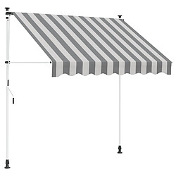 vidaXL Auvent rétractable manuel Anthracite et blanc 200 cm