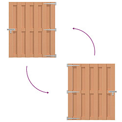 Acheter vidaXL Porte de Jardin 100 x 112 cm WPC et Aluminium Marron