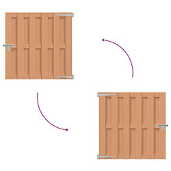 Acheter vidaXL Porte de Jardin 100 x 100 cm WPC et Aluminium Marron