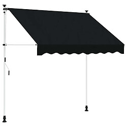 vidaXL Auvent rétractable manuel Noir 150 cm