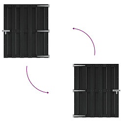 Acheter vidaXL Porte de Jardin 100 x 112 cm WPC et Aluminium Noir