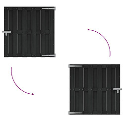 Acheter vidaXL Porte de Jardin 100 x 100 cm WPC et Aluminium Noir