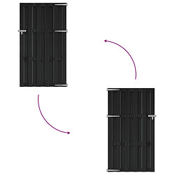 Acheter vidaXL Porte de Jardin 100 x 180 cm WPC et Aluminium Noir