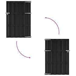 Acheter vidaXL Porte de Jardin 100 x 150 cm WPC et Aluminium Noir
