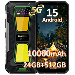 Smartphone 5G Oukitel WP58 Pro 6.7'' 24GB 512GB Android 15 10000mah 64mp Nfc Vert