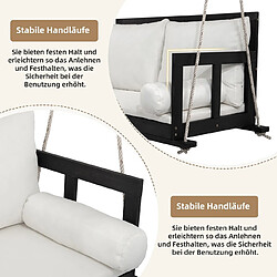 Avis Onever Balançoire suspendue 2 places 136x63x65 cm - coussins lavables - noir