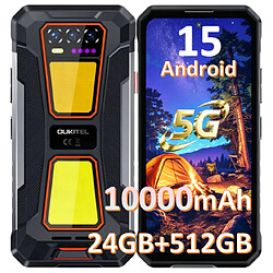Smartphone 5G Oukitel WP58 Pro 6.7'' 24GB 512GB Android 15 10000mah 64mp Nfc orange