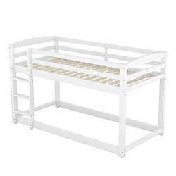 Acheter Onever Lit superpose enfant 90x200 cm pin - blanc