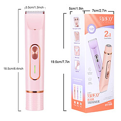 INF Rasoir électrique 2-en-1 double tête & Tondeuse bikini pour femmes - Portable & Rechargeab pas cher
