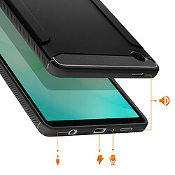 Acheter Spigen SGP Coque pour Galaxy Tab A9 / Tab A11 Effet Carbone Modèle Rugged Armor Noir