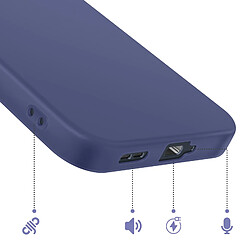 Acheter Avizar Coque pour Oppo Reno 15F / 15 FS en Silicone Souple Antichocs Oléophobe Bleu nuit