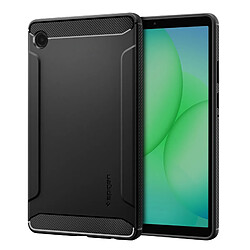 Spigen SGP Coque pour Galaxy Tab A9 / Tab A11 Effet Carbone Modèle Rugged Armor Noir