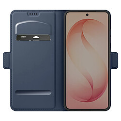 Avizar Étui Portefeuille pour Galaxy S26 Effet Cuir Lisse avec Support Vidéo Bleu nuit pas cher