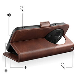 Acheter Avizar Étui Portefeuille pour Xiaomi 17 Ultra avec Support et Porte-Carte Amovible Marron