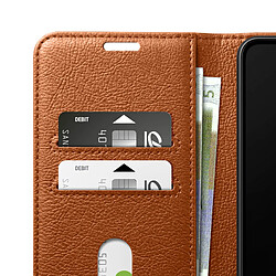 Acheter Zanaé Étui Folio pour Galaxy S25 FE avec Fonction Support et Languette Magnétique Marron