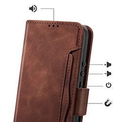 Avis Avizar Étui Portefeuille pour Xiaomi 17 Ultra avec Support et Porte-Carte Amovible Marron