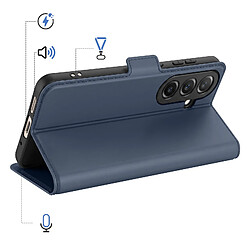 Acheter Avizar Étui Portefeuille pour Galaxy S26 Effet Cuir Lisse avec Support Vidéo Bleu nuit