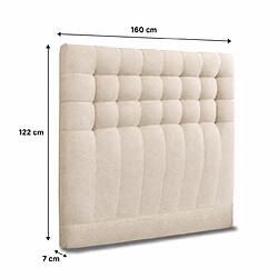 LUXURY LITERIE Tête de lit Versailles 160x122 beige pas cher
