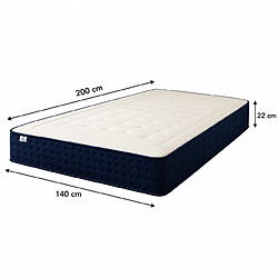 Acheter LUXURY LITERIE Matelas Nuage 140x200 cm + 2 oreillers