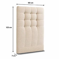 LUXURY LITERIE Tête de lit Versailles 90x122 beige pas cher