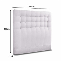 LUXURY LITERIE Tête de lit Versailles 160x122 gris pas cher