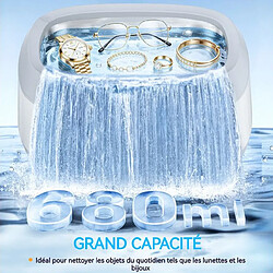 Avis Rolipo Nettoyeur à Ultrasons Gisaae GC08 680 ml, 45 000 Hz, nettoyage polyvalent