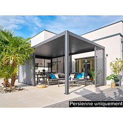 Persienne fixe pour pergola Evora côté 3 m Graphite - Hespéride pas cher