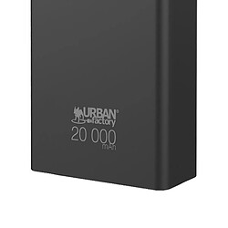 URBAN FACTORY Powerbank 20000mAh Modèle Bigee avec ports USB-A / USB-C Compacte Noir pas cher