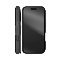 DBRAMANTE1928 Étui Portefeuille 2 en 1 pour iPhone 16 avec Support et Coque Amovible Noir pas cher