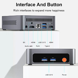 Mini-PC Ninkear Intel® Core™ i7-1185G7 16 Go + 512 Go 3,0 GHz pas cher