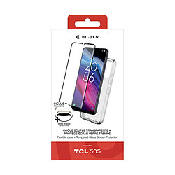 BigBen Connected Coque et Verre 2.5D TCL 505 Transparent pas cher
