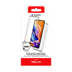 BigBen Connected Coque et Verre 2.5D TCL 605 5G Transparent pas cher