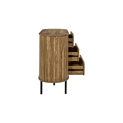 The Home Deco Factory Commode 3 Tiroirs Heritage 100cm Marron pas cher