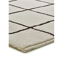 Avis ATTICGO Tapis géométrique TOUZA blanc/noir 120x170 cm