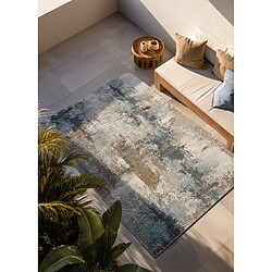 ATTICGO Tapis extérieur abstrait SALSA bleu/marron 160x230 cm