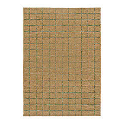 ATTICGO Tapis extérieur géométrique effet jute PERGOLA marron/vert 160x230 cm