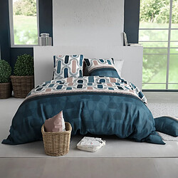 Housse De Rêve Parure de lit 240x260 cm Coton 57 fils Azurine