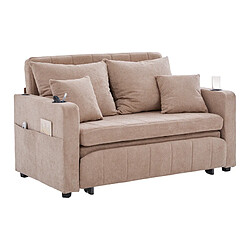 Acheter modfu Canapé convertible 2 places avec poche de rangement, en chenille, kaki