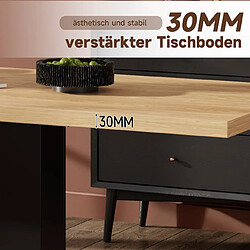 Acheter DZMDIP Table à manger extensible bois naturel 140-180 cm plateau épais 30 mm 6-8 personnes
