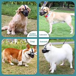 Avis INF Muselière Ajustable en Nylon pour Chien : Anti-Morsure, Léchage & Respirante L