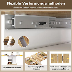 Acheter DZMDIP Table à manger extensible 110-140 cm avec tiroir et range-bouteilles 4-6 personnes - Blanc