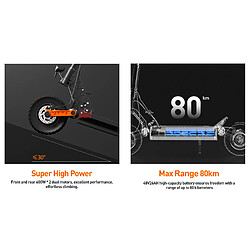 Acheter Trottinette électrique JOYOR S8-S-Z,pliable,moteur 600W*2,48V 26Ah,Noir