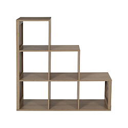 Avis Mes Etagère escalier 7 niches 102x32x100 cm naturel - AKLUS