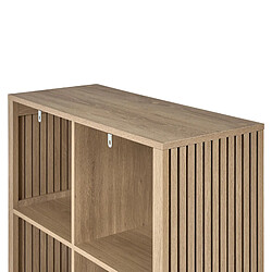 Mes Etagère 6 niches 70x32x100 cm naturel - AKLUS pas cher