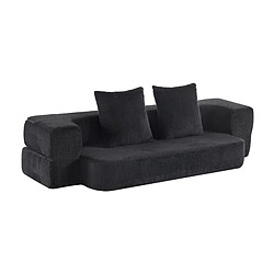 Acheter modfu Canapé convertible 2 places, en tissu, noir