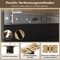 Acheter DZMDIP Table à manger extensible 110-140 cm avec tiroir et range-bouteilles 4-6 personnes - Noir