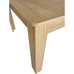 DZMDIP Table à manger effet chêne moderne avec pieds robustes pour salle à manger pas cher