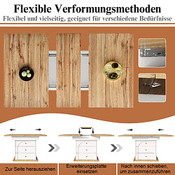 Avis DZMDIP Table à manger extensible blanc 110-140 cm avec rangement caché 4-6 personnes